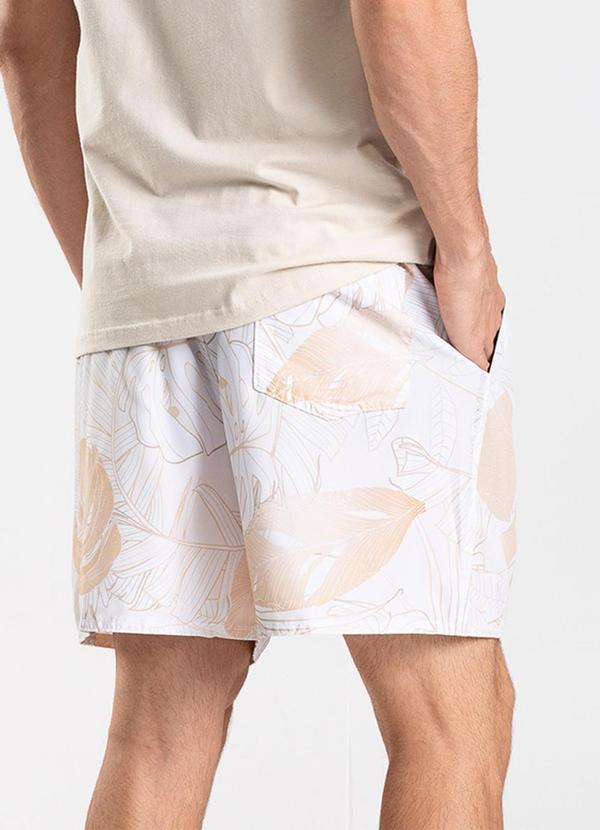 Rovitex - Bermuda Masculina de Microfibra Long Bong Bege 2