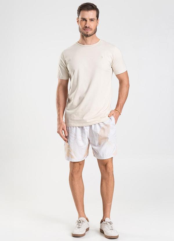 Rovitex - Bermuda Masculina de Microfibra Long Bong Bege 3