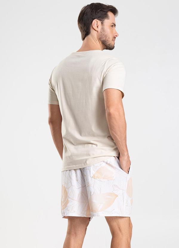 Rovitex - Bermuda Masculina de Microfibra Long Bong Bege 4