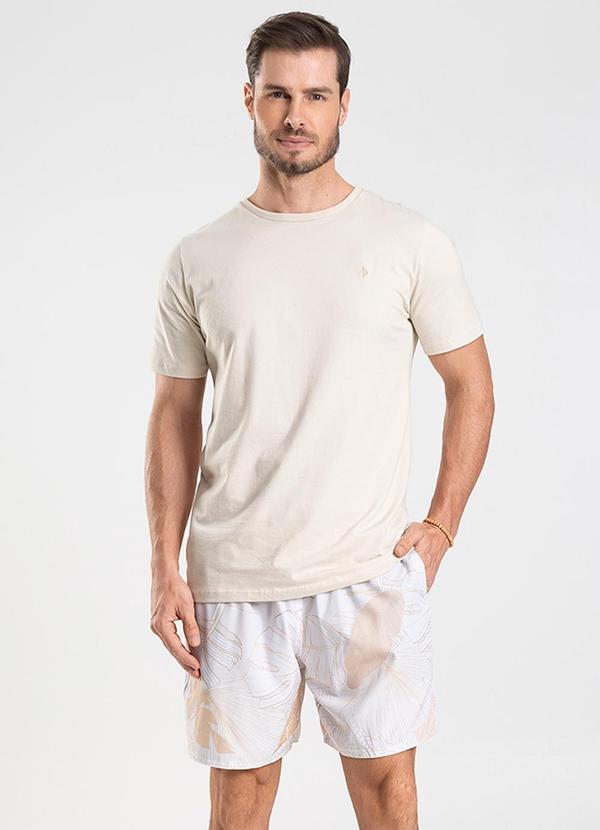 Rovitex - Bermuda Masculina de Microfibra Long Bong Bege 5