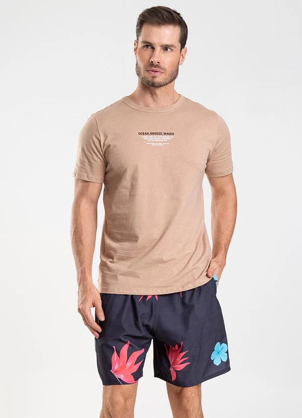 Rovitex - Bermuda Masculina de Microfibra Long Bong Preto 5