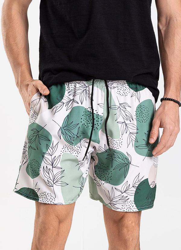 Rovitex - Bermuda Masculina de Microfibra Long Bong Verde