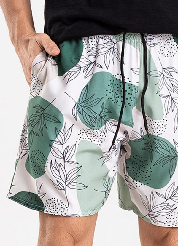 Rovitex - Bermuda Masculina de Microfibra Long Bong Verde 6