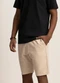 Fico - Bermuda Masculina de Moletom com Linho Bege - variação: Bege