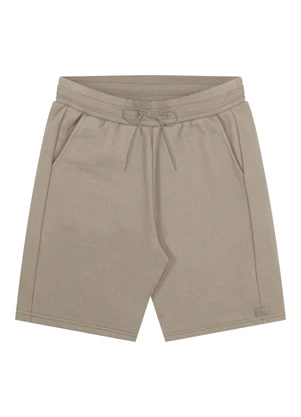 Fico - Bermuda Masculina de Moletom com Recortes Bege - FICO