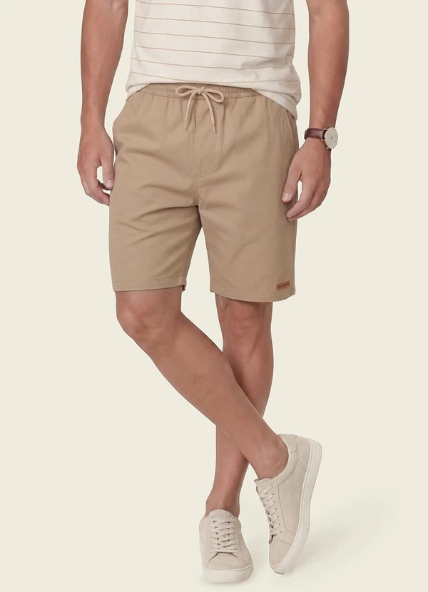 Diametro - Bermuda Masculina de Sarja com Elastano Marrom