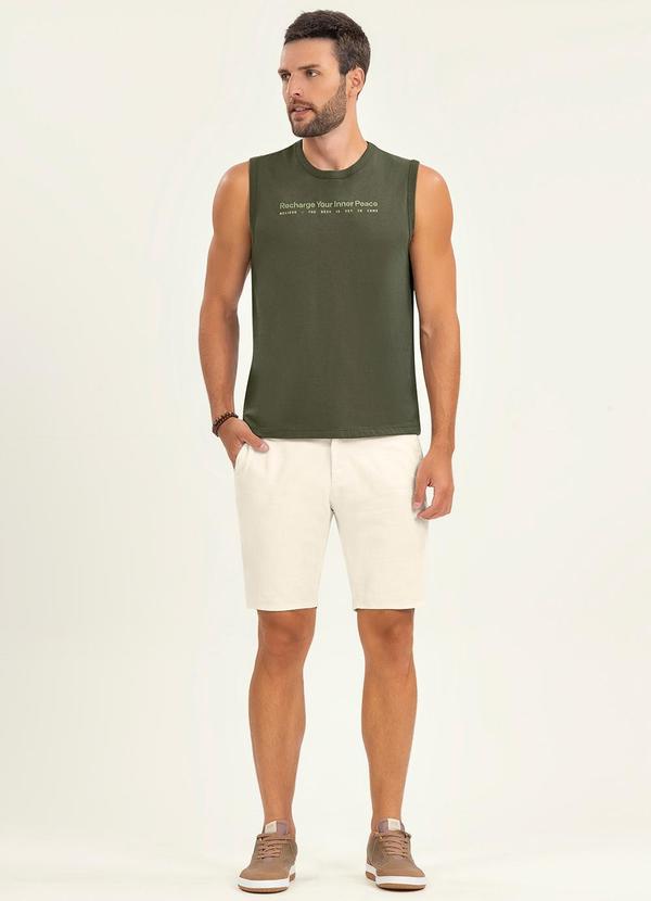 Diametro - Bermuda Masculina em Linho Strong Bege 2