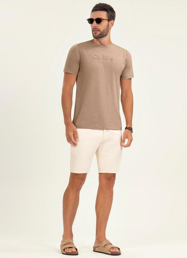 Diametro - Bermuda Masculina em Linho Strong Bege 3