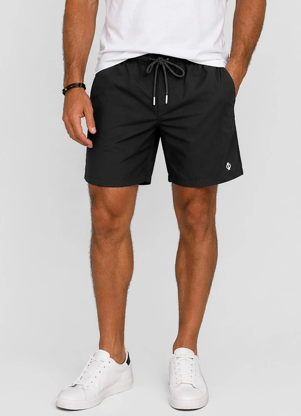 Diametro - Bermuda Masculina em Microfibra Preto