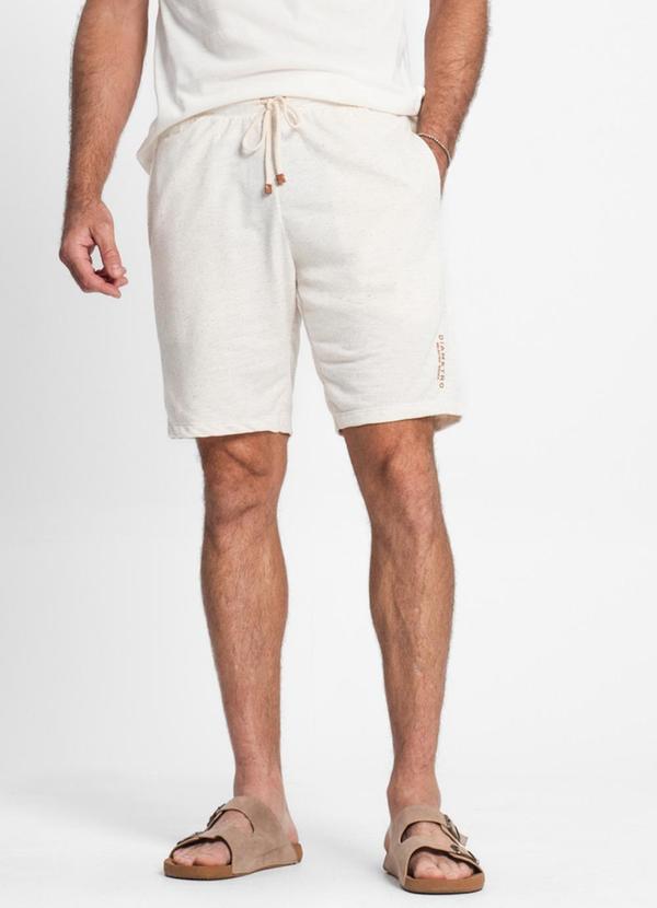 Diametro - Bermuda Masculina em Moletinho Bege