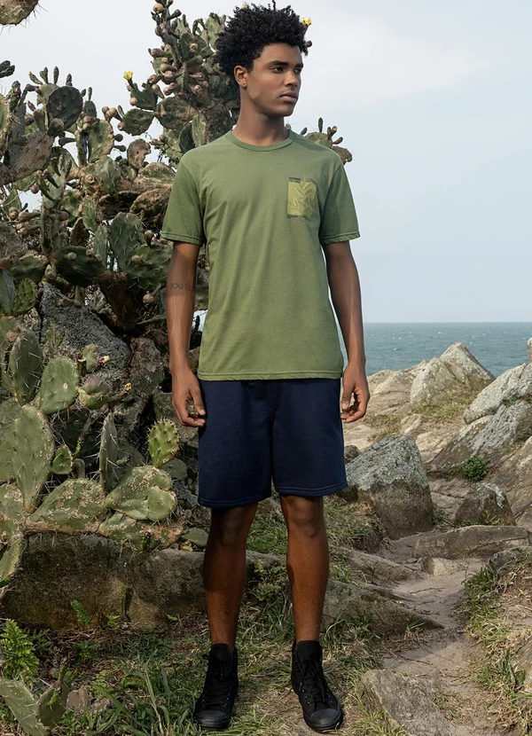 The Philippines - Bermuda Masculina em Moletom Azul 3