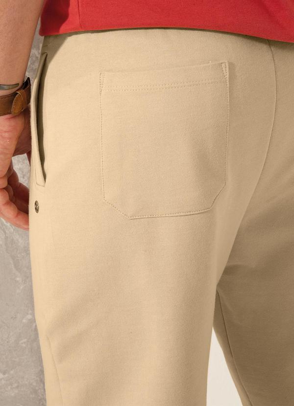 Exco - Bermuda Masculina em Moletom Bege 3