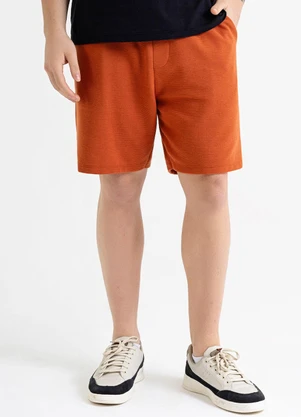 Just Basic - Bermuda Masculina em Moletom Gorgurão Marrom - JUST BASIC