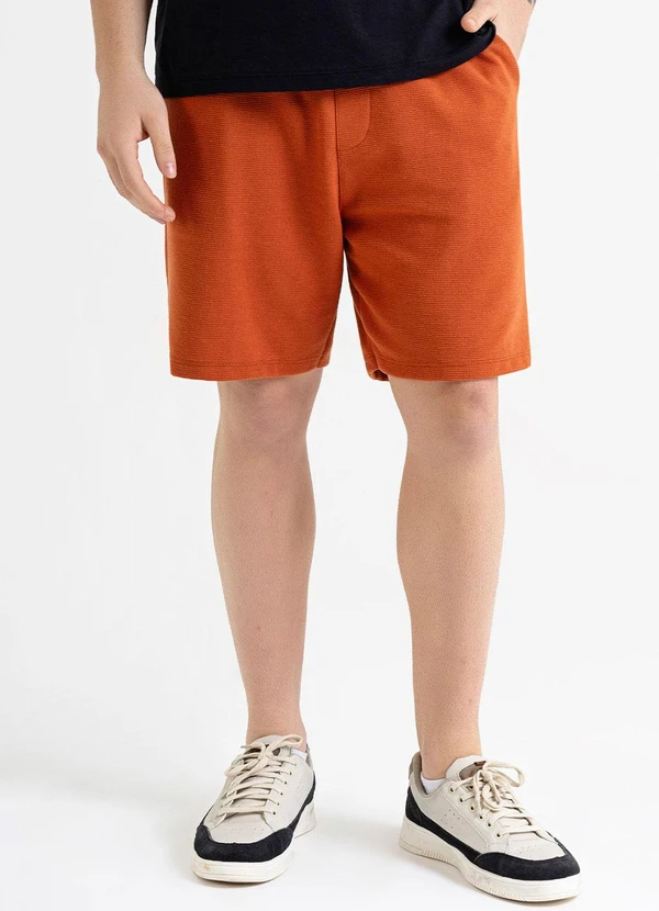 Just Basic - Bermuda Masculina em Moletom Gorgurão Marrom