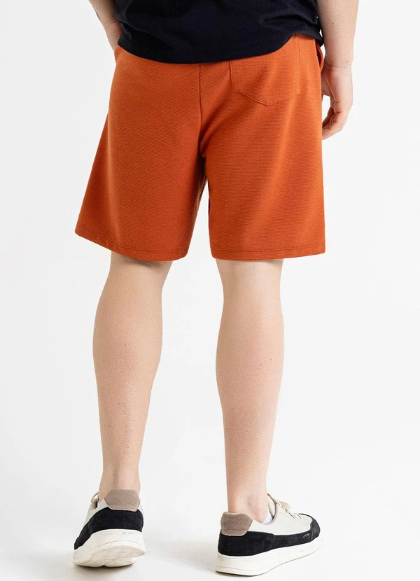 Just Basic - Bermuda Masculina em Moletom Gorgurão Marrom 2