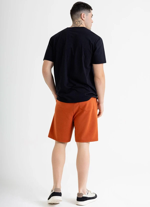 Just Basic - Bermuda Masculina em Moletom Gorgurão Marrom 4