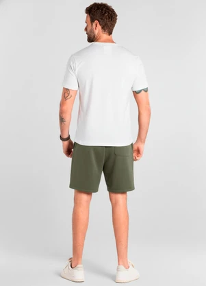 Just Basic - Bermuda Masculina em Moletom Gorgurão Verde - JUST BASIC