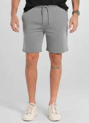 Just Basic - Bermuda Masculina em Moletom Cinza - JUST BASIC