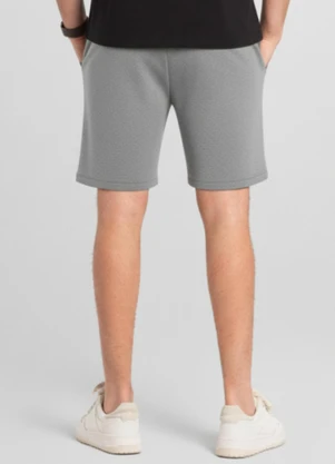 Just Basic - Bermuda Masculina em Moletom Cinza - JUST BASIC