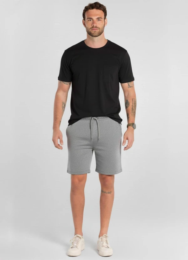 Just Basic - Bermuda Masculina em Moletom Cinza 3