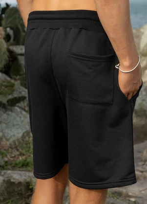 The Philippines - Bermuda Masculina em Moletom Preto - THE PHILIPPINES