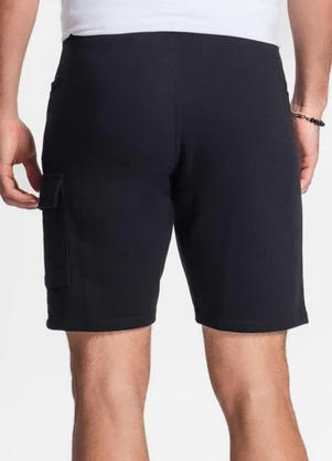 Diametro - Bermuda Masculina em Moletom Preto - DIAMETRO