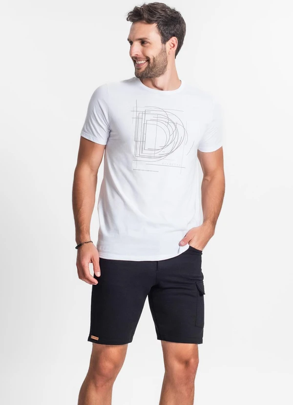 Diametro - Bermuda Masculina em Moletom Preto 3