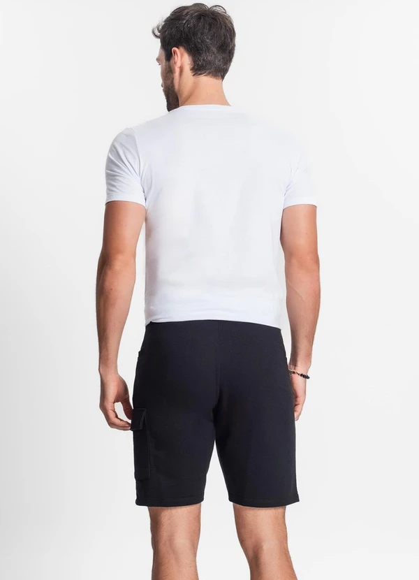 Diametro - Bermuda Masculina em Moletom Preto 4