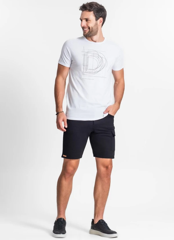 Diametro - Bermuda Masculina em Moletom Preto 5