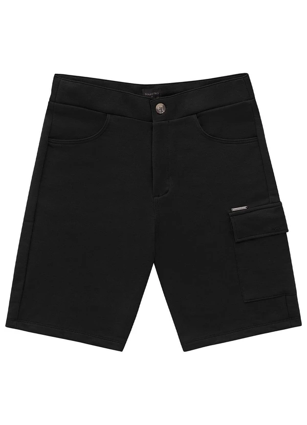 Diametro - Bermuda Masculina em Moletom Preto 6