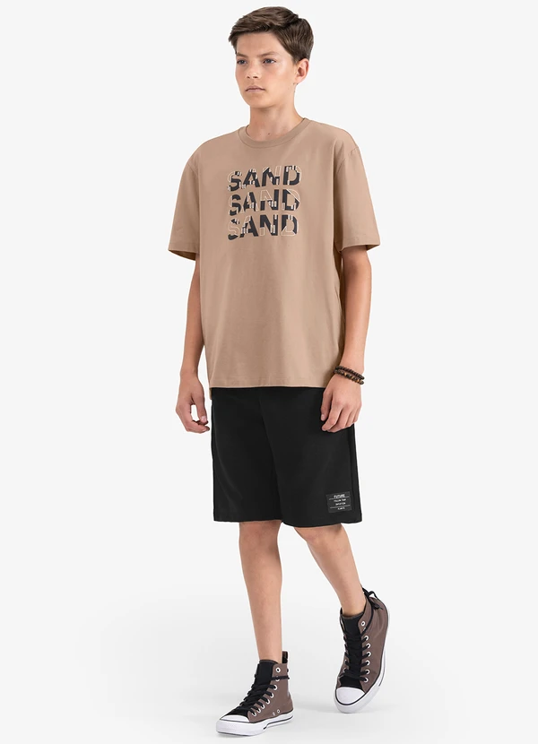 Minty - Bermuda Masculina em Moletom Sarjado Preto 4