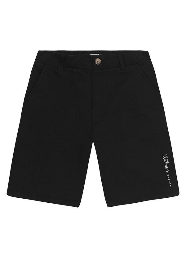 Minty - Bermuda Masculina em Moletom Sarjado Preto 5