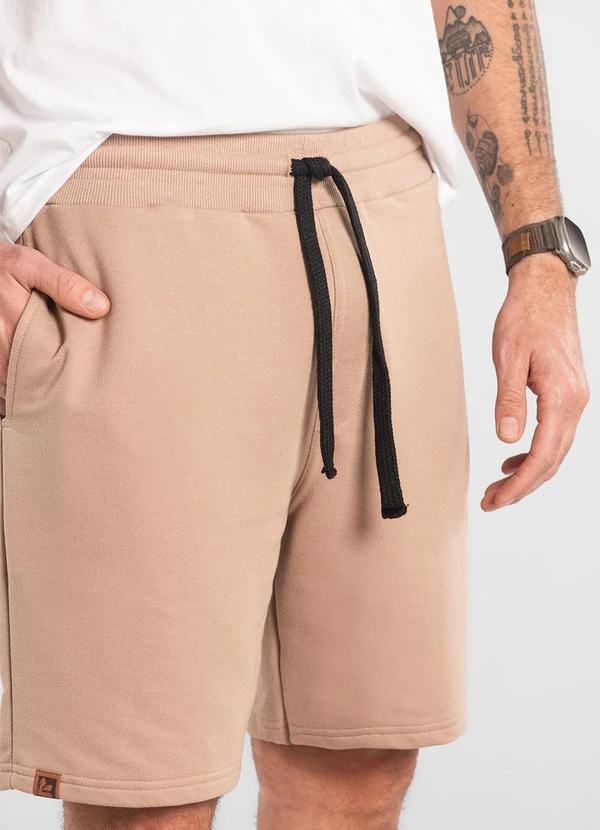 The Philippines - Bermuda Masculina em Moletom The Philippines Bege 5