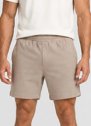 Veev - Bermuda Masculina em Ribana Maxi Bege - VEEV