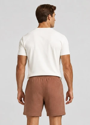 Veev - Bermuda Masculina em Ribana Maxi Bege - VEEV