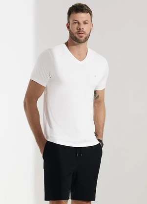Veev - Bermuda Masculina em Ribana Maxi Preto - VEEV