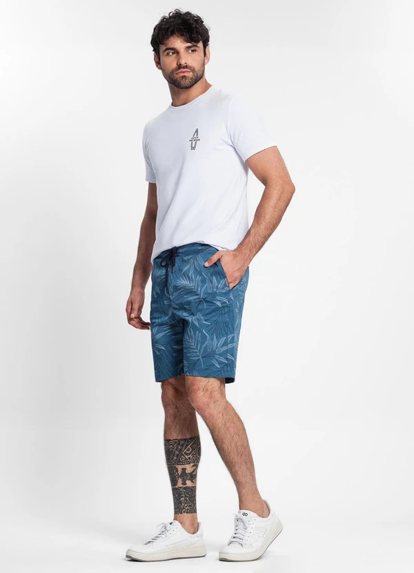 Diametro Bermuda Masculina em Sarja Azul