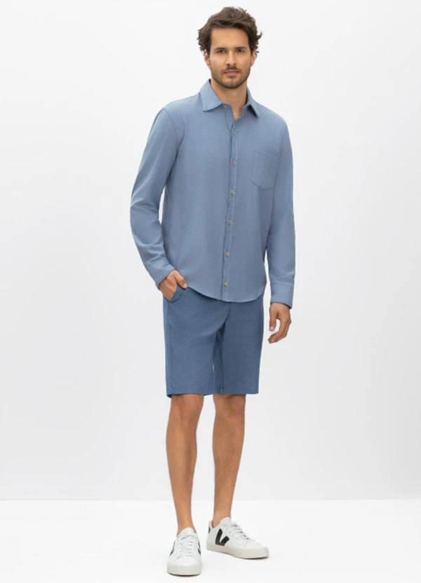 Essendi - Bermuda Masculina em Sarja Azul