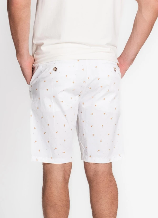 Diametro - Bermuda Masculina em Sarja Branco 2