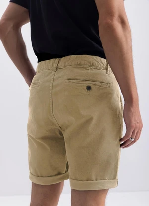 Essendi - Bermuda Masculina em Sarja Marrom - ESSENDI