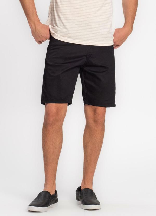 Diametro - Bermuda Masculina em Sarja Preto