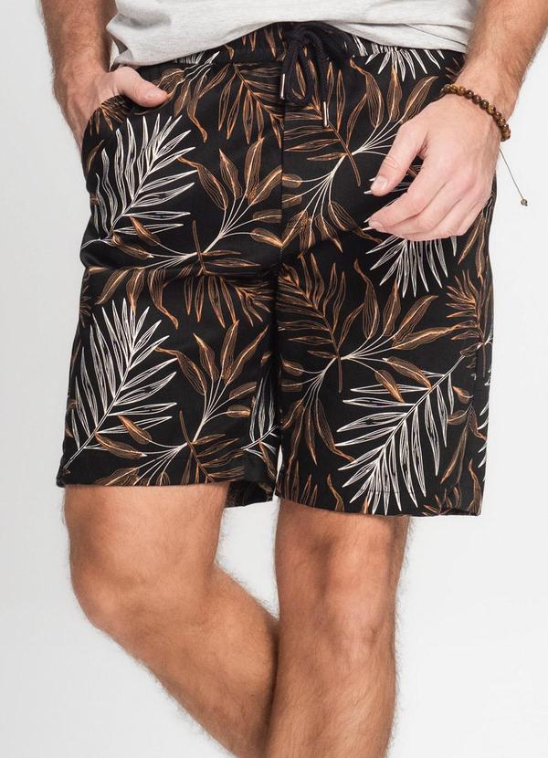 Diametro - Bermuda Masculina em Sarja Preto