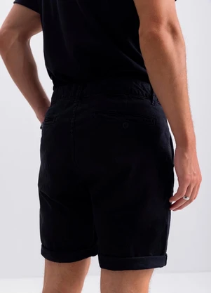 Essendi - Bermuda Masculina em Sarja Preto - ESSENDI