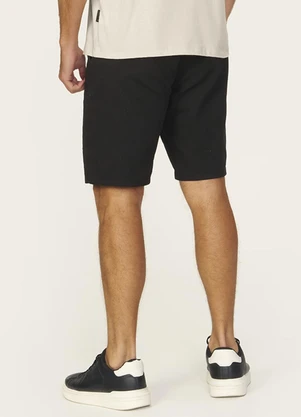 Diametro - Bermuda Masculina em Sarja Preto - DIAMETRO