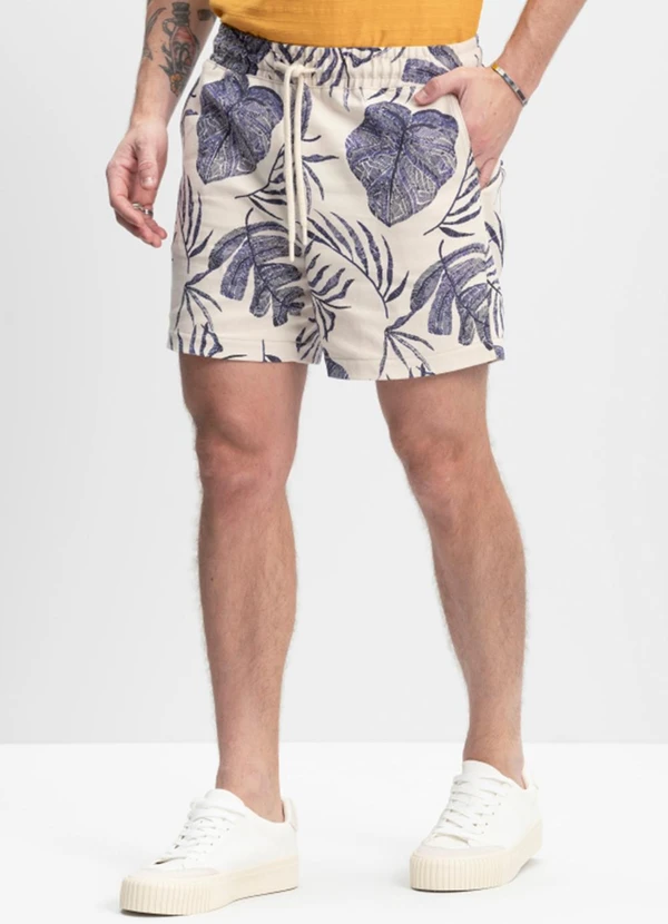 Essendi - Bermuda Masculina em Sarja Super Comfort Natural