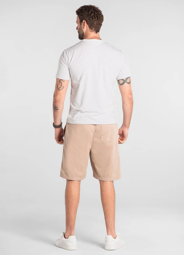 The Philippines - Bermuda Masculina em Sarja Marrom 2