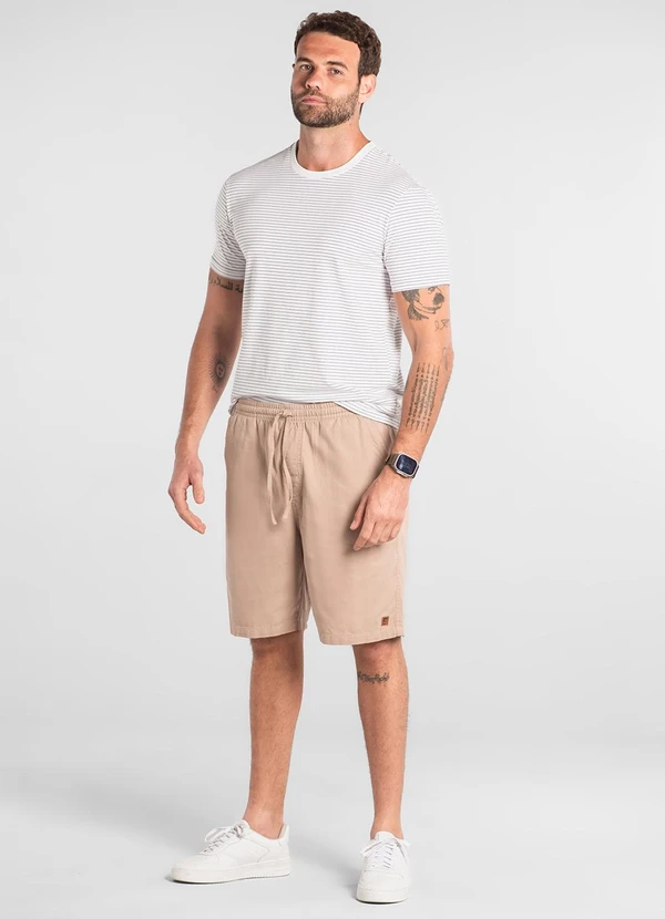 The Philippines - Bermuda Masculina em Sarja Marrom 3