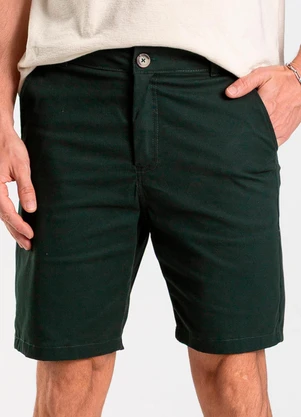 Diametro - Bermuda Masculina em Sarja Verde - DIAMETRO