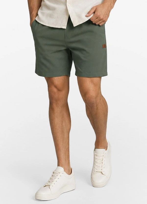 Diametro - Bermuda Masculina em Sarja Verde