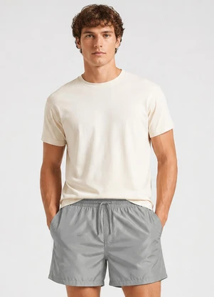 Select - Bermuda Masculina em Suede com Bolsos Bege - SELECT